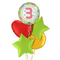 3rd Birthday Fairy Green Balloon Bouquet