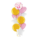 3rd Birthday Pink Polka Dots Balloon Bouquet