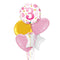 3rd Birthday Pink Polka Dots Balloon Bouquet