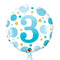 3rd Birthday Polka Dot Blue Balloon Bouquet