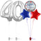 Silver 40th Birthday Balloon Bouquet Set