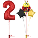 Red 2nd Birthday Balloon Bouquet Set