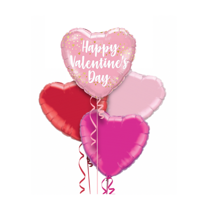 Happy Valentine's Pretty Pink Balloon Bouquet