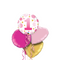 1st Birthday Girl Pink Polka Dot Balloon Bouquet