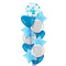 4th Birthday Polka Dot Blue Balloon Bouquet