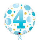 4th Birthday Polka Dot Blue Balloon Bouquet