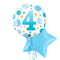 4th Birthday Polka Dot Blue Balloon Bouquet