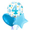 4th Birthday Polka Dot Blue Balloon Bouquet