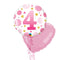 4th Birthday Polka Dots Balloon Bouquet