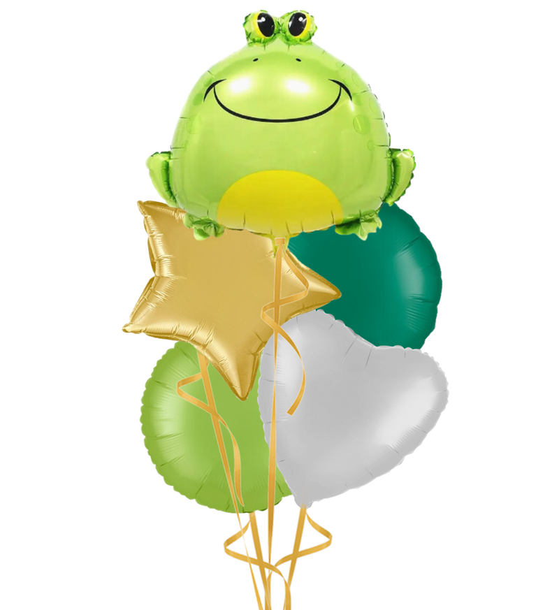 Ribbit Ribbit Frog Foil Balloon Bouquet