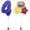 Royal Blue 4th Birthday Balloon Bouquet Set