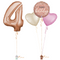 Rose Gold 4th Birthday Balloon Bouquet Set