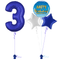 Royal Blue 3rd Birthday Balloon Bouquet Set