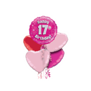 17th Birthday Pink Balloon Bouquet