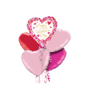 Happy Valentine's Day Pink Watercolour Balloon Bouquet