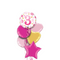 3rd Birthday Pink Polka Dots Balloon Bouquet