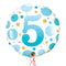 5th Birthday Blue Polka Dots Balloon Bouquet