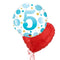 5th Birthday Blue Polka Dots Balloon Bouquet