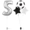 Silver 5th Birthday Balloon Bouquet Set