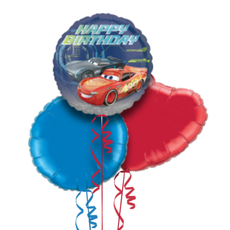 Lightning McQueen Happy Birthday Balloon Bouquet