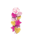 3rd Birthday Pink Polka Dots Balloon Bouquet