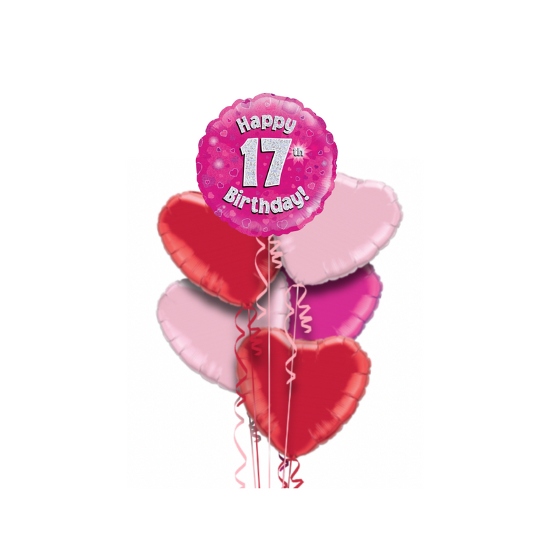 17th Birthday Pink Balloon Bouquet