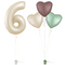 Cream 6th Birthday Balloon Bouquet Set