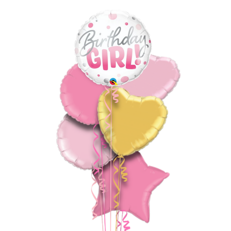 Birthday Girl Fairy Pink Balloon Bouquet