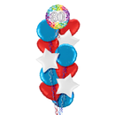 Happy 80th Birthday Rainbow Confetti Balloon Bouquet