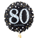 Happy 80th Birthday Holographic Balloon Bouquet