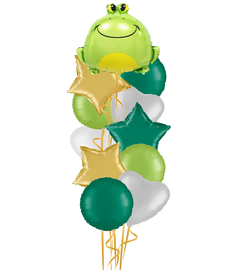 Ribbit Ribbit Frog Foil Balloon Bouquet