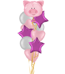 Cute Pink Piggy Balloon Bouquet