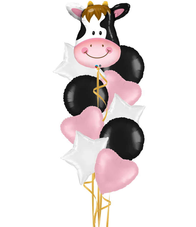 Moo Cow Foil Balloon Bouquet