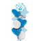 2nd Birthday Blue Dots Balloon Bouquet