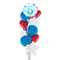 5th Birthday Blue Polka Dots Balloon Bouquet