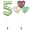 Olive Green 5th Birthday Balloon Bouquet Set