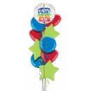 Happy Birthday Candle Colours Balloon Bouquet