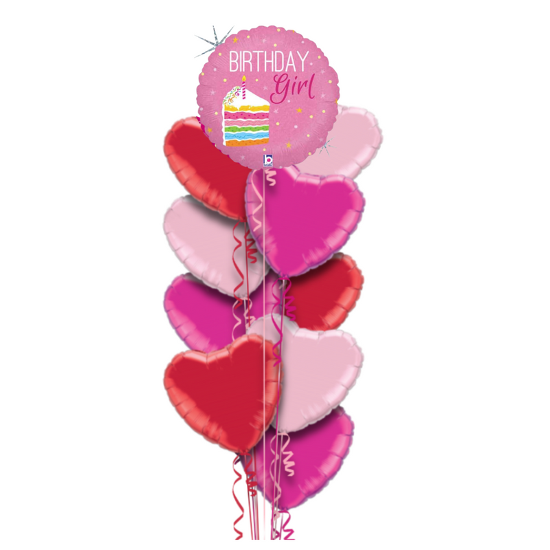 Birthday Girl Cake Balloon Bouquet