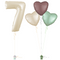 Cream 7th Birthday Balloon Bouquet Set