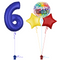 Royal Blue 6th Birthday Balloon Bouquet Set