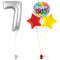 Silver 7th Birthday Balloon Bouquet Set
