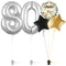Silver 80th Birthday Balloon Bouquet Set