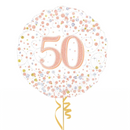 Happy 50th Birthday Rose Gold Balloon Bouquet