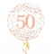 Happy 50th Birthday Rose Gold Balloon Bouquet