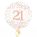 Happy 21st Birthday Rose Gold Balloon Bouquet