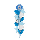 Happy Birthday 13th Blue Foil Balloon Bouquet