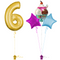 Gold 6th Birthday Balloon Bouquet Set