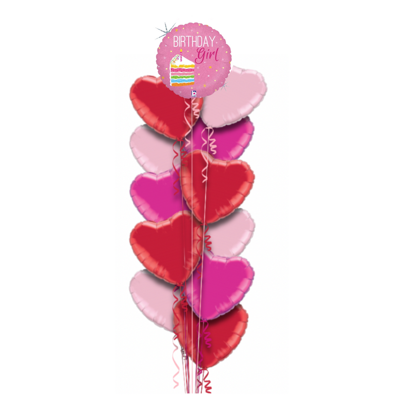 Birthday Girl Cake Balloon Bouquet