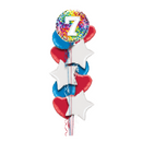 Happy 7th Birthday Confetti Balloon Bouquet