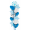 2nd Birthday Blue Dots Balloon Bouquet